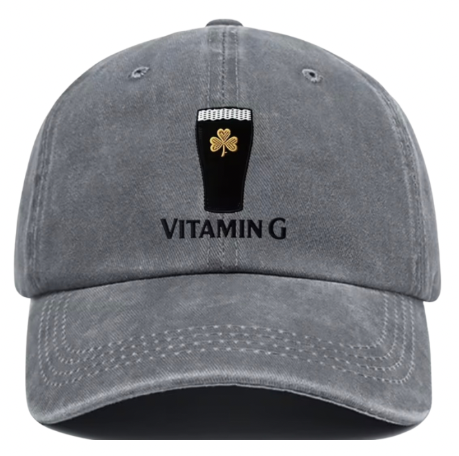 Guinness - Vitamin G Hat - Grey Colour - Adjustable Size - Unisex