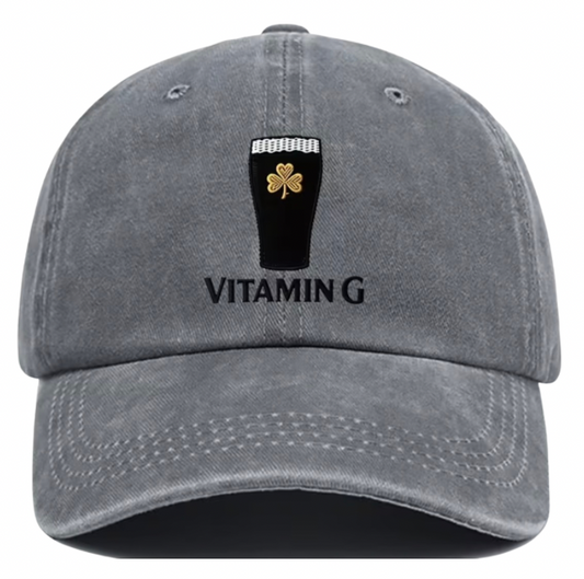 Guinness - Vitamin G Hat - Grey Colour - Adjustable Size - Unisex