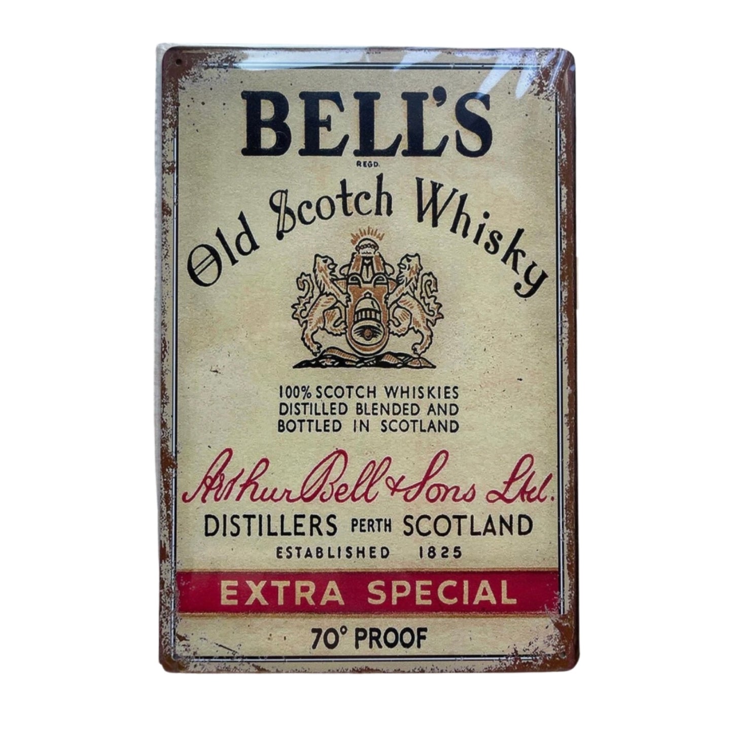 Bells Whisky Tin Sign A4 Size
