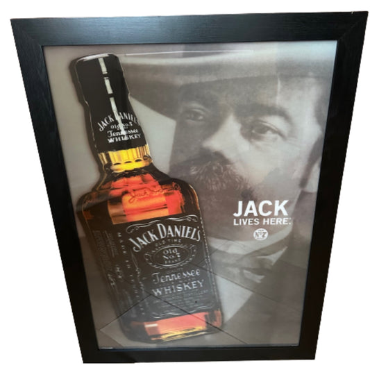 Jack Daniels 3D Poster Print With Frame 67CM x 46.5CM