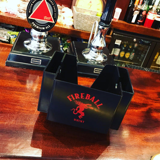 Fire Ball Plastic Bar Caddy with 3 Compartments