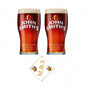 John Smith's Tadcaster Brewery Classic Pint Glass, Traditional Beer Glass, Premium Bar Glassware (Set of 2)
