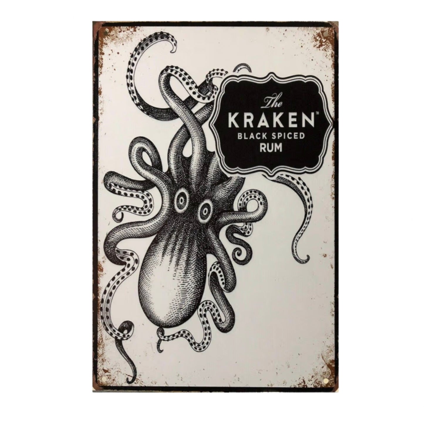 Kraken Rum Tin Sign A4 Size