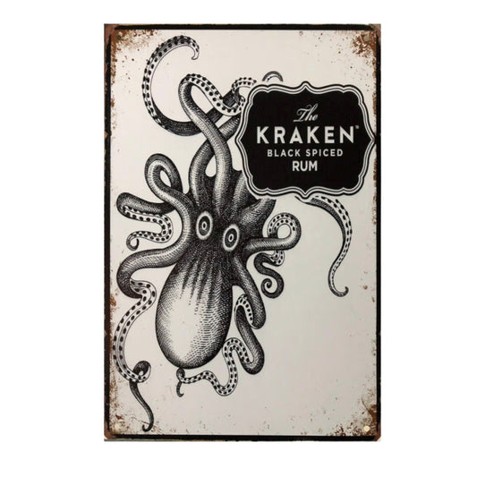Kraken Rum Tin Sign A4 Size