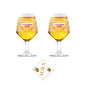 Cruzcampo Premium Beer Glasses x2 Crystal Glass, Decorative Pattern, with Bar Thin Midlands Bar Suppliers Beer Coasters