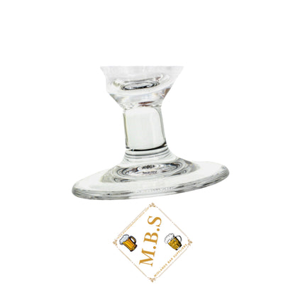 Old Mout Cider Premium Glass with Midlands Bar Suppliers Thin Coaster, Traditional Beer Glass Design, Clear Crystal Glass