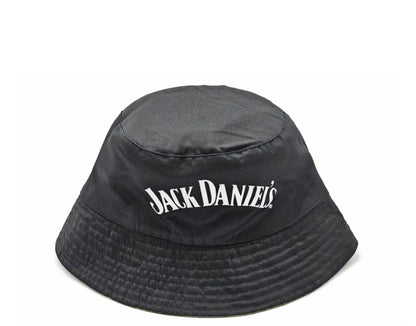 Jack Daniels Reversible Bucket Hat - Black/Green - Plus 1X Thin Midlands Bar Suppliers Beer Coaster