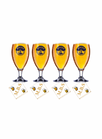 4 x Symonds Stem Pint Glasses