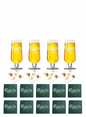 4X Carlsberg Danish Pilsner Original Pint Glass/Chalice Glass/Glasses/Barware CE Stamped Plus 10X Carlsberg Coasters