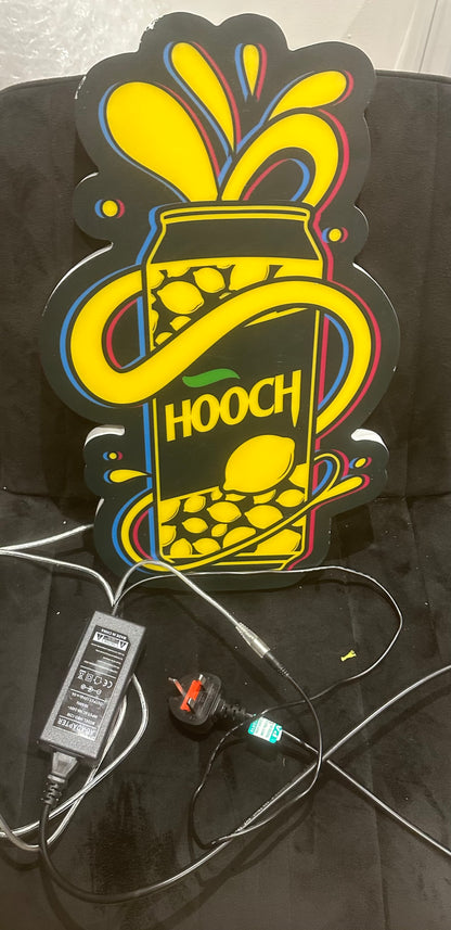 Rare Hooch LED Light Up Sign 50cm X 31cm