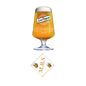 San Miguel Premium Beer Glass, Stemmed Crystal Glassware