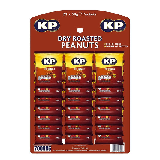KP Dry Roasted Peanuts 21 x 50g on Pub Card