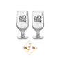 Old Mout Premium Cider Glasses, Crystal Clear Glass, Set of 2 with Midlands Bar Suppliers Thin Coaster, Traditional Beer Glass Design