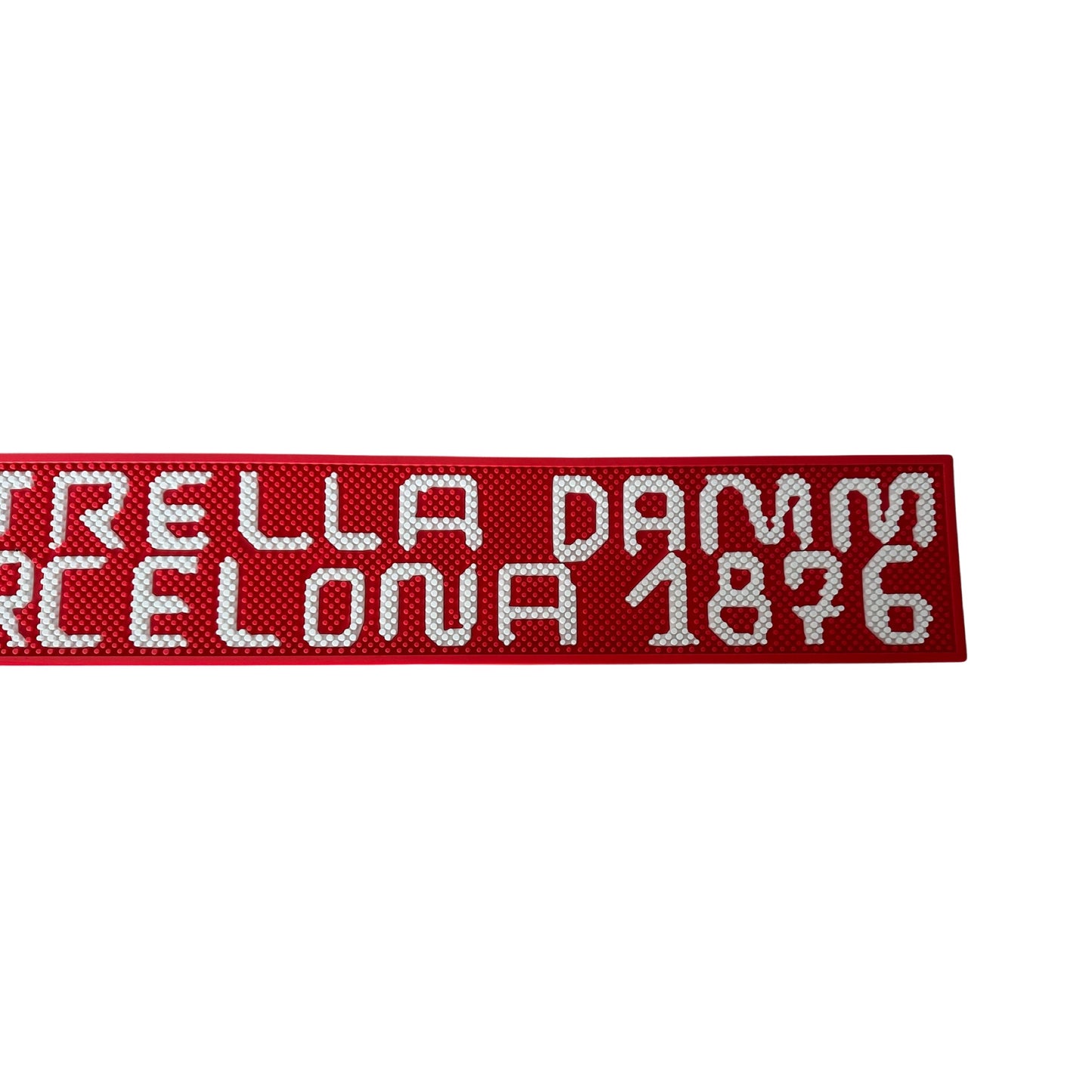 Estrella Damm Barcelona 1876 Red Rubber Bar Runner 61cm x 11cm