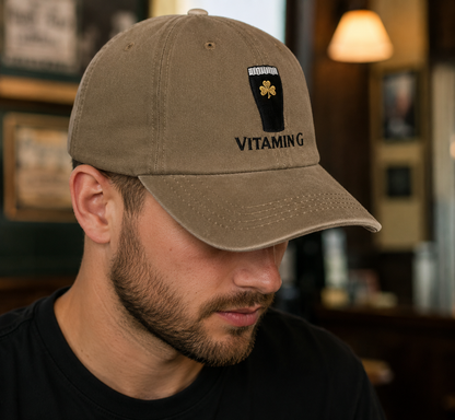 Guinness - Vitamin G Hat - Khaki Colour - Adjustable Size - Unisex