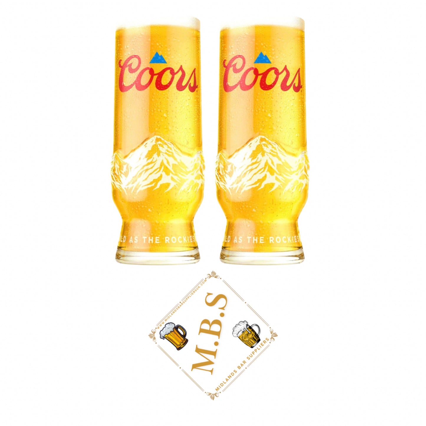 2 x Coors Light Pint Glasses