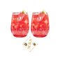 J20 Tumbler Glasses, Fruit Design, Premium Glass, Set of 2