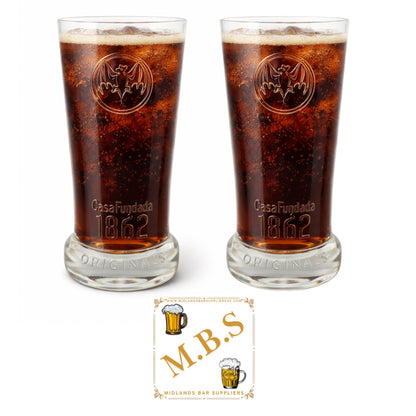 Bacardi Rum Casa Fundada 1862 Originals Highball Glasses Set of 2