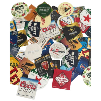 Midlands Bar Suppliers - Pub Paraphenalia Modern 2000's Beer Mats, Multi-Colour, Random Pack of 25