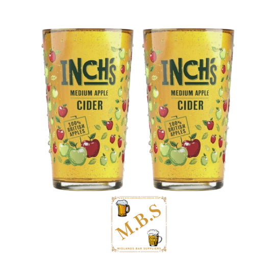Inches Cider Pint Glasses x2