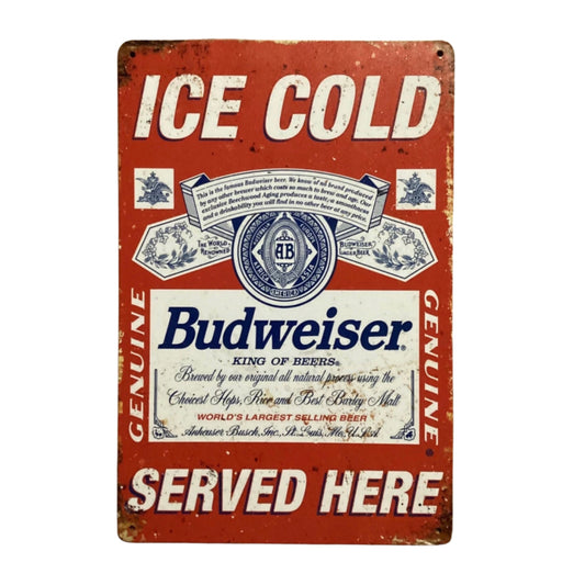 Budweiser Tin Sign A4 Sign