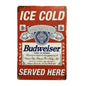 Budweiser Tin Sign A4 Sign