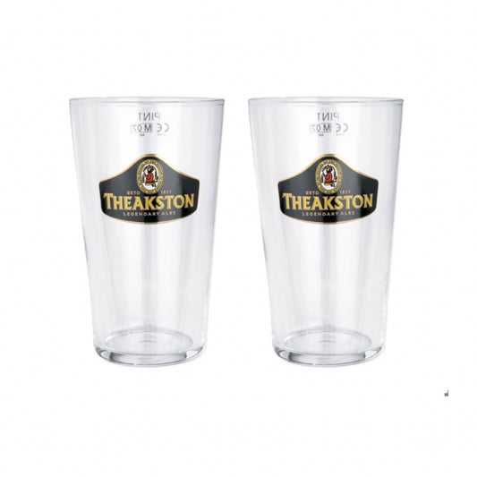 2 X Theakstons Beer Glasses