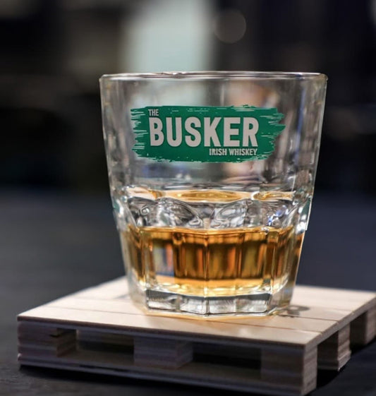 12 X Busker Irish Whiskey Glass Shot Glasses