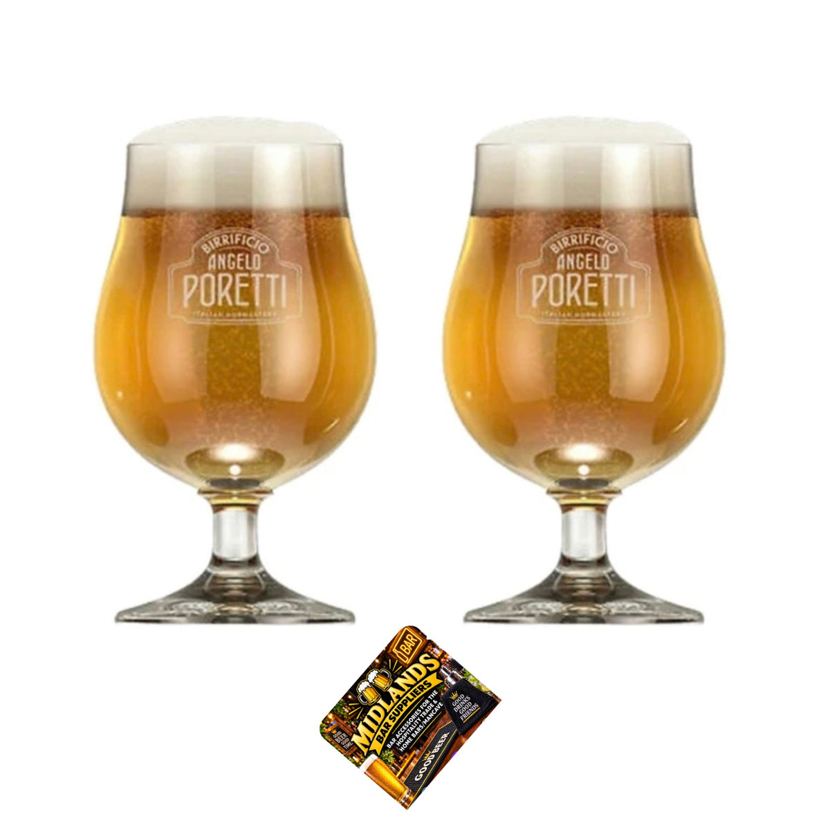 Angelo Poretti Half Pint Glasses Set of 2