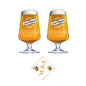 San Miguel Premium Beer Glass, Stemmed Crystal Glassware, Set of 2