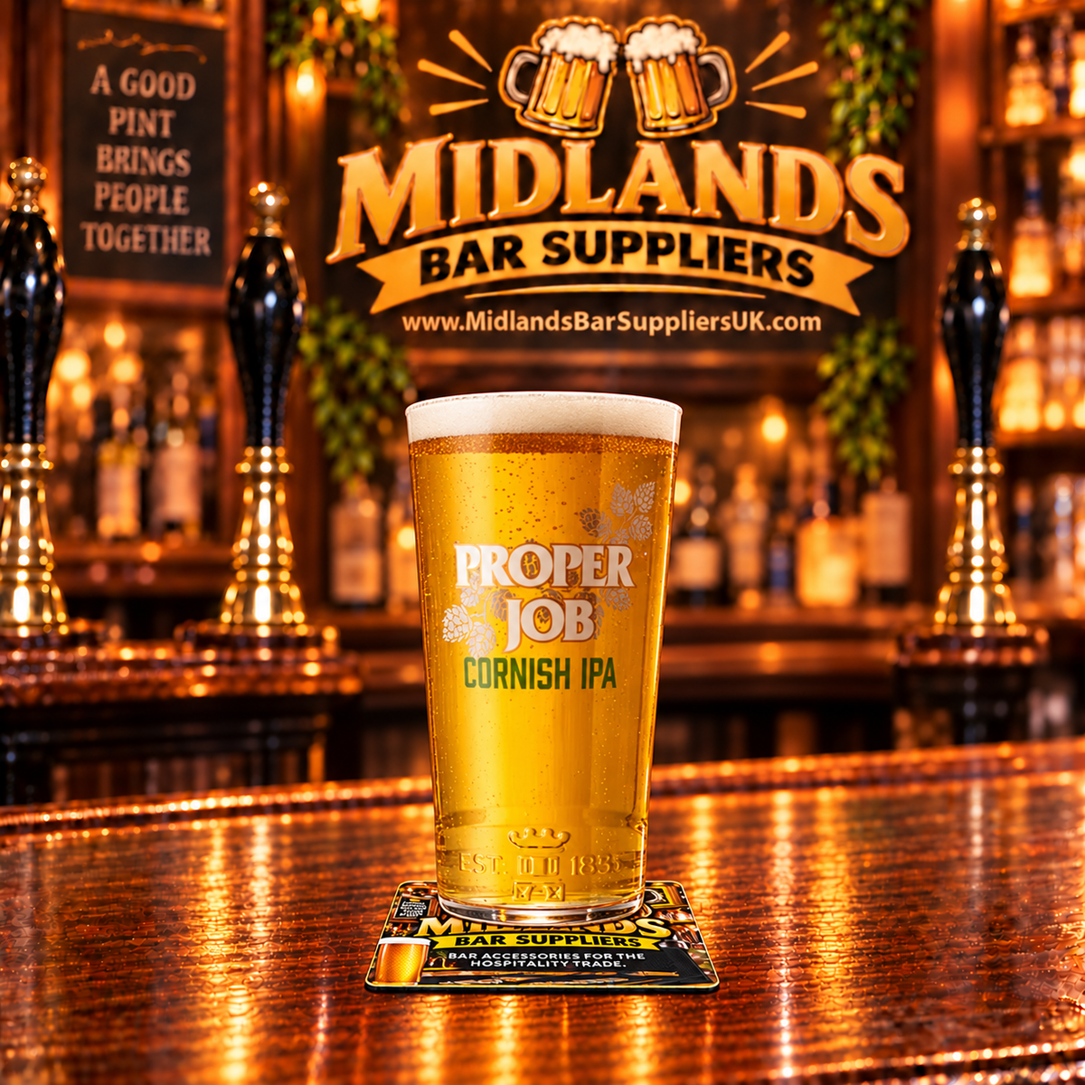Proper Job Cornish IPA Pint Glass