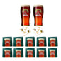 John Smith's Extra Smooth Beer Glass Set, 2 Pint Glasses and 10 Beer Mats, Official Pub Drinkware Collection