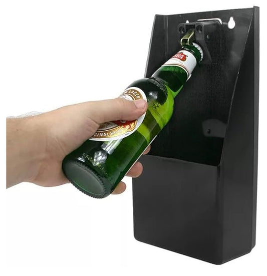Pub/Bar Stand-Up/Wall Mounted Bottle Opener and Catcher