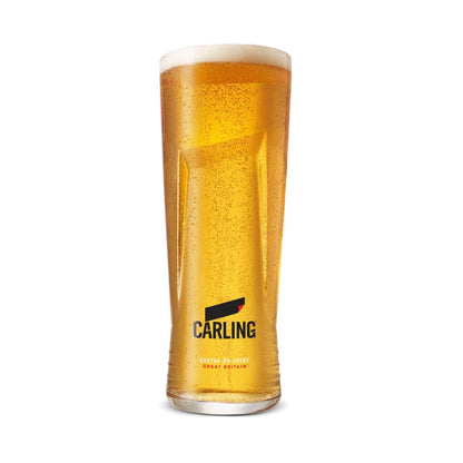 4 x Carling Pint Glasses and 8 x Carling Beer Coasters | Beer Glass Set