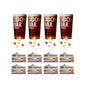 Sharp's Doom Bar Amber Ale Beer Glasses (Set of Four) Plus 8 x Branded Beer Coasters