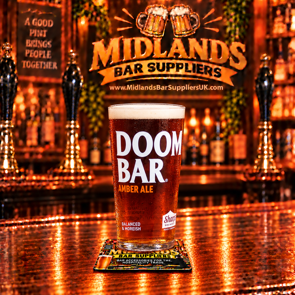 Doom Bar Amber Ale Pint Glass