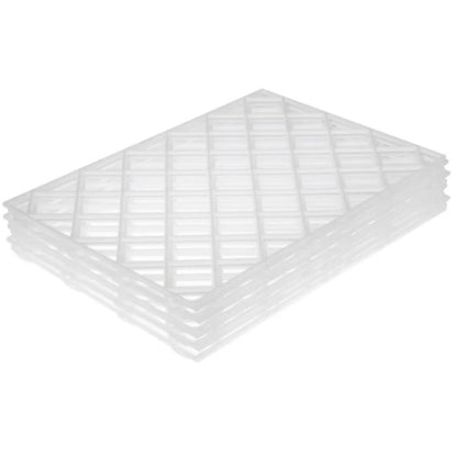 White Interlocking Glass Mats Pack of 10 (Dimensions: 300mm × 200mm)