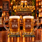 Green King IPA Pint Jug Glasses Set of 2