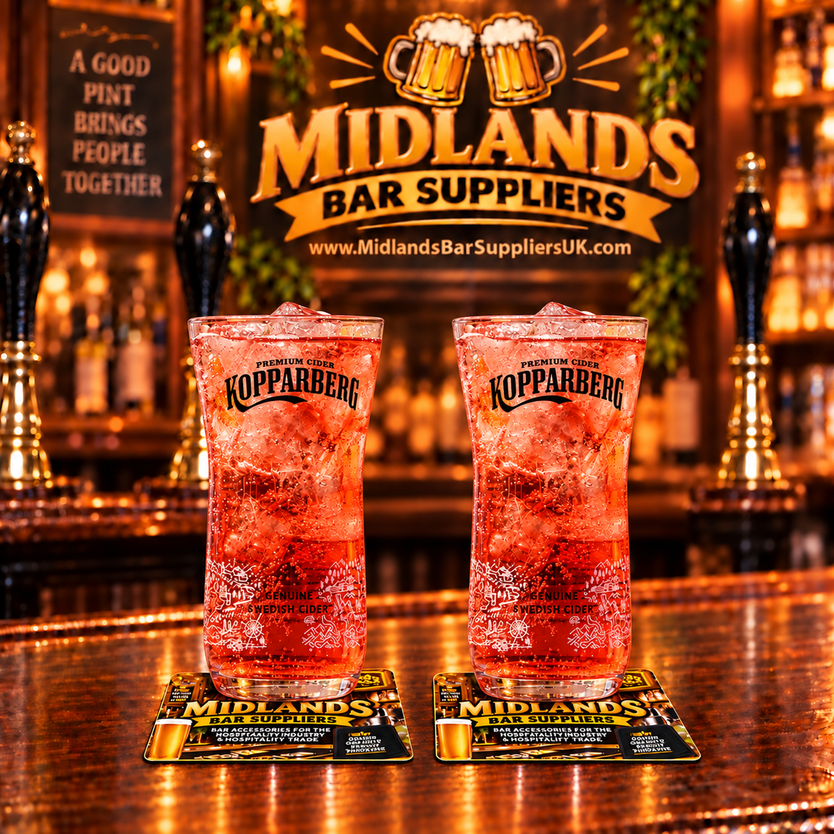 Kopparberg Cider Pint Glass Set of 2