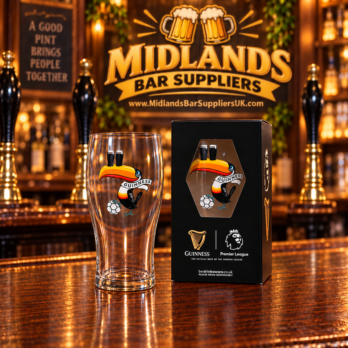 Guinness Toucan Limited Edition Pint Glass | Gift Boxed |