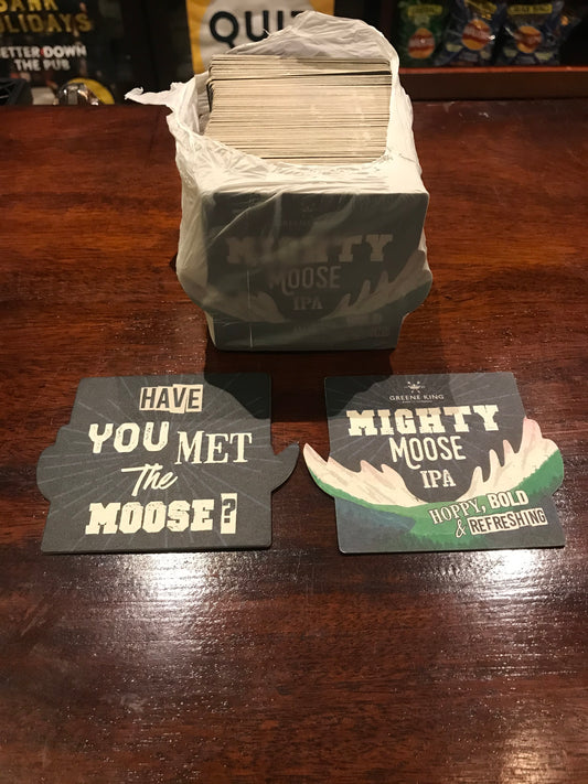 Pack of 100 Mighty Moose IPA Beer Coasters