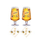 2 X San Miguel Pint Beer Glass, Limited Edition Decorative Design, Plus 2 x Midlands Bar Suppliers Card Coasters