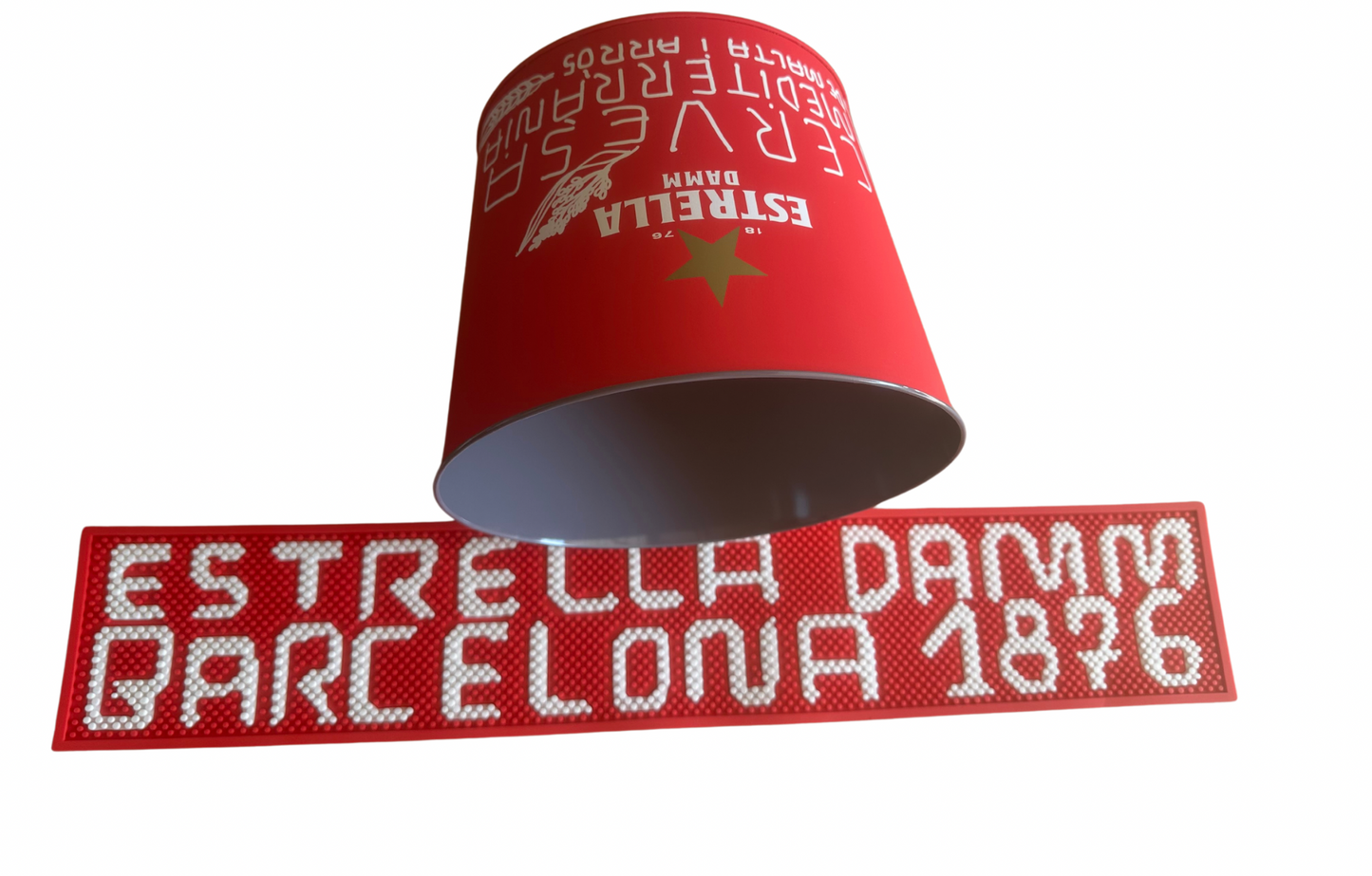 Estrella Ice Bucket & Rubber Bar Runner