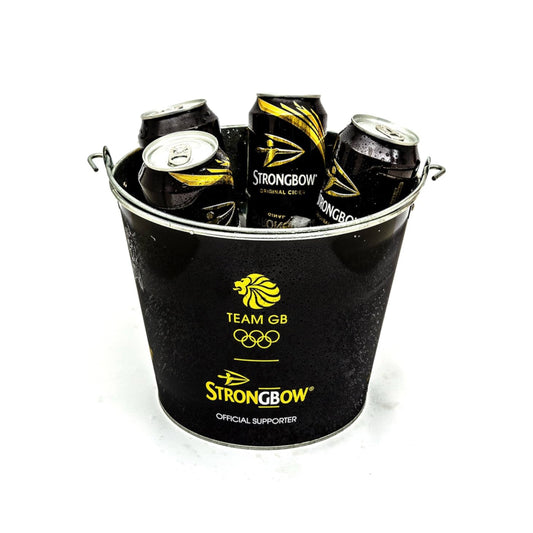 Branded Strongbow Metal Ice Bucket / Home Pub Bar / Party / Drinks Cooler