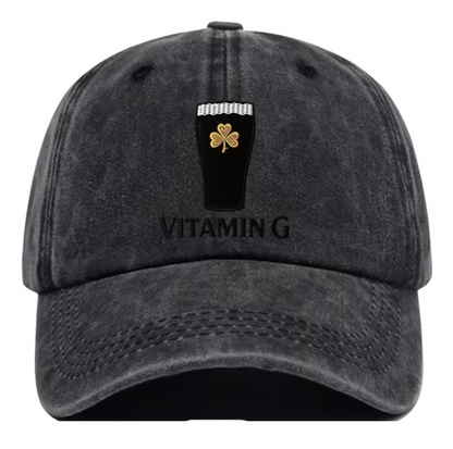 Guinness - Vitamin G Hat - Black Colour - Adjustable Size - Unisex
