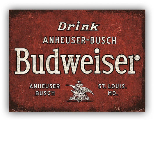 Budweiser Tin Sign A4 Size