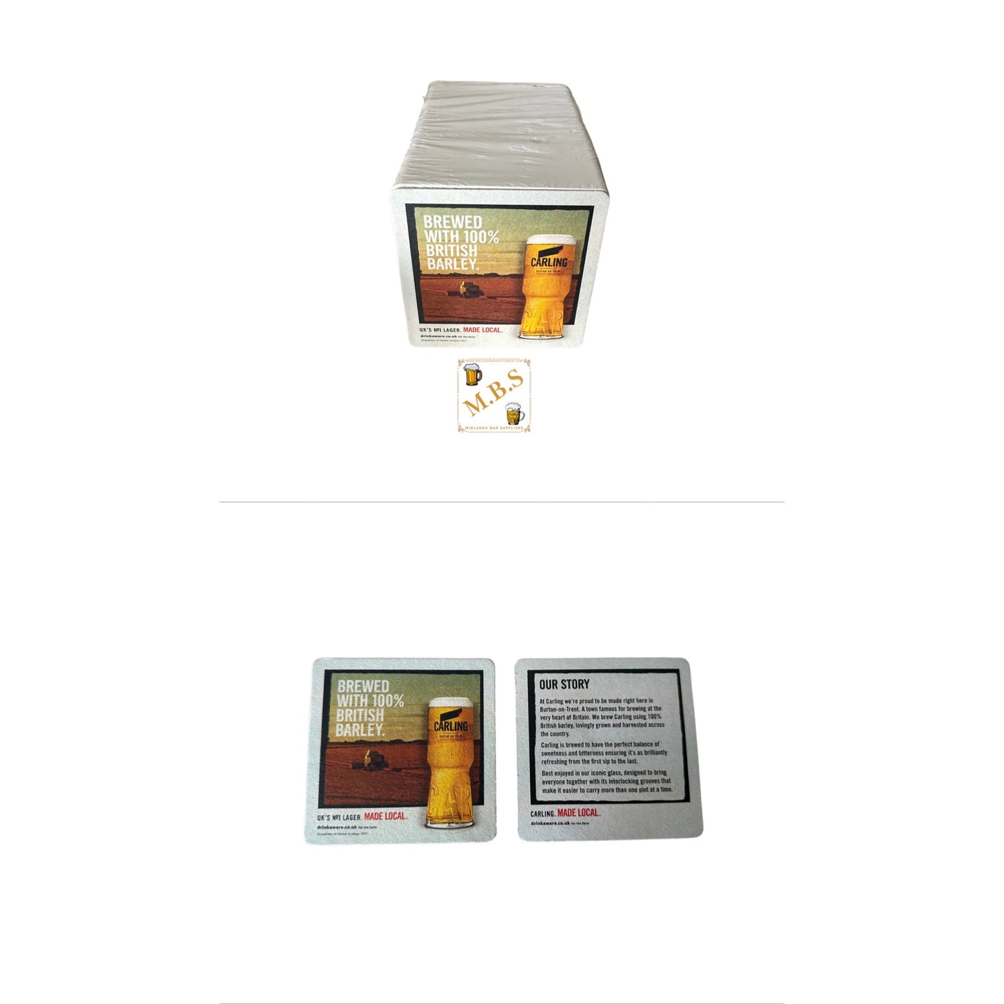 Carling Beer Coasters 100 PACK