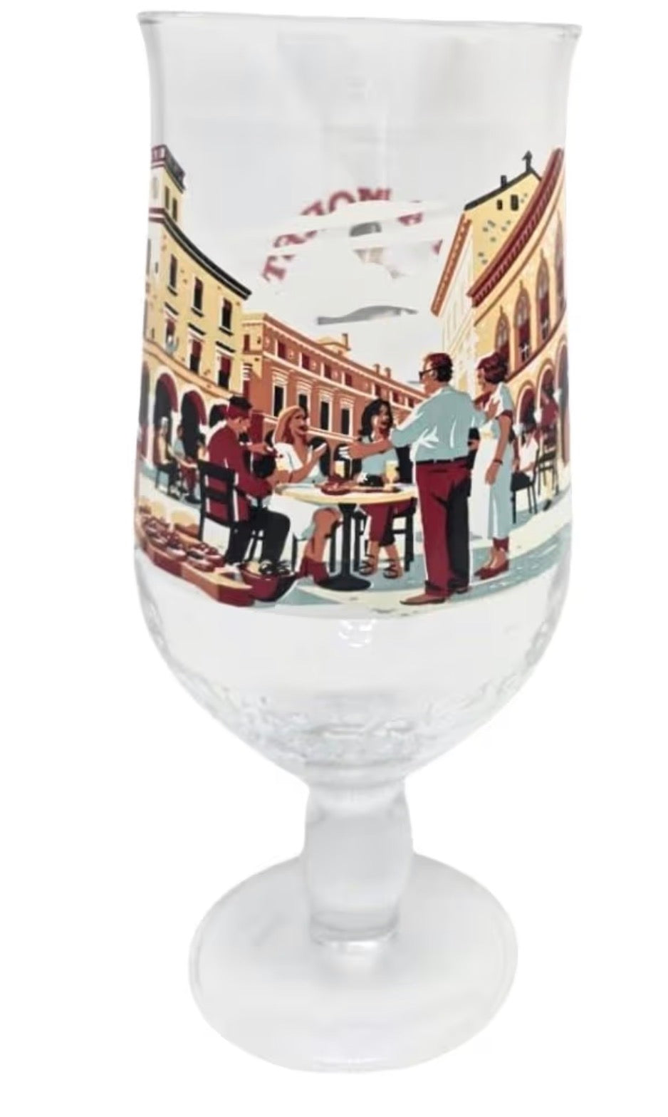 Birra Moretti Limited Edition Collector's Pint Glass, Set of 4, Vintage Italian Scene Design, Gift Boxed