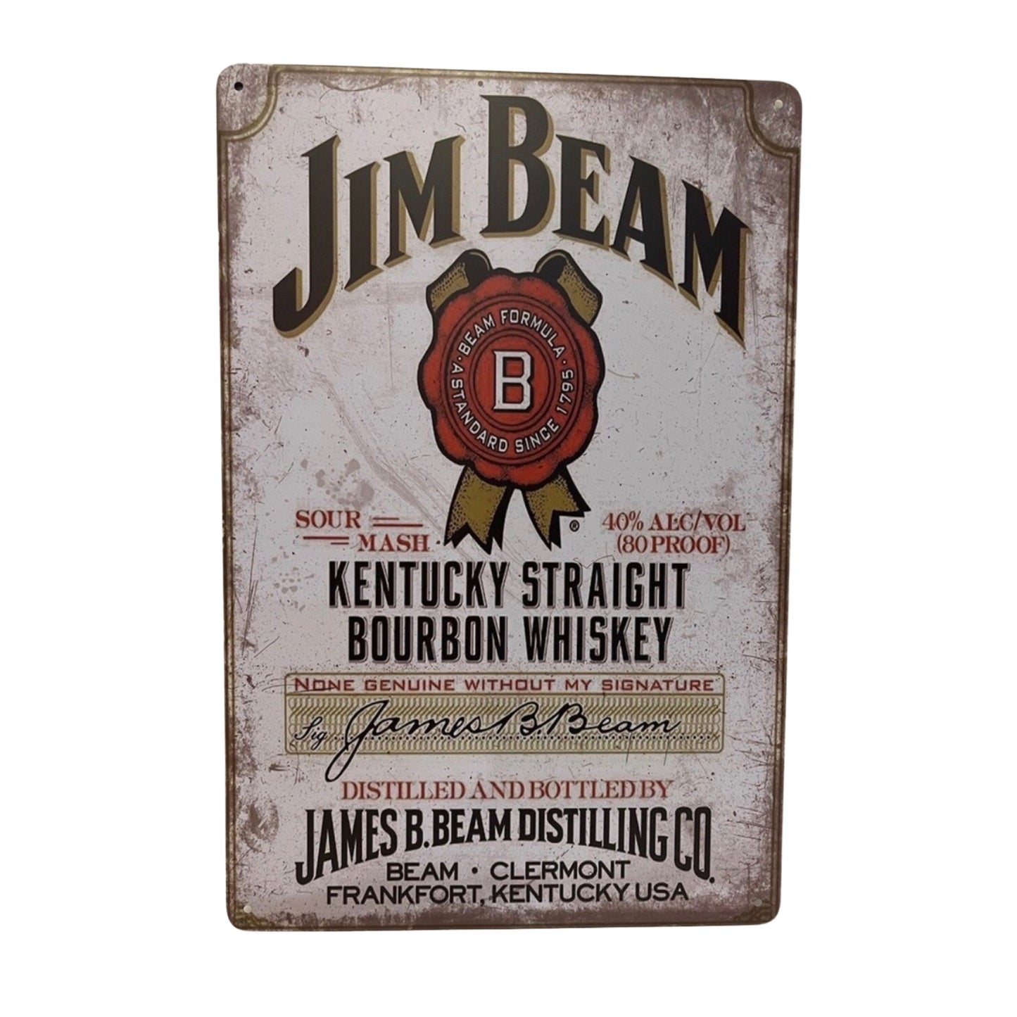 Jim Beam Tin Sign A4 Size