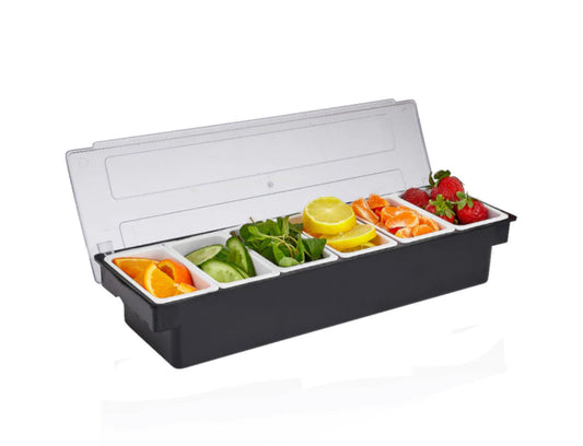 Plastic Condiment Dispenser With 6 Storage Compartments